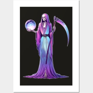 Santa Muerte Morada - Purple Santa Muerte Posters and Art